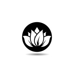 Black lotus logo template vector icon