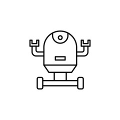 space robot line icon. Signs and symbols can be used for web, logo, mobile app, UI, UX