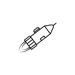 spacecraft line icon. Signs and symbols can be used for web, logo, mobile app, UI, UX