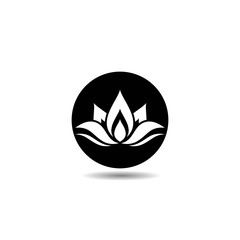Black lotus logo template vector icon