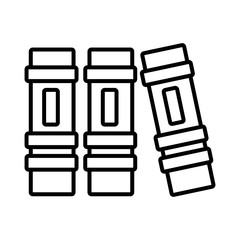 pile textbooks school line style icon