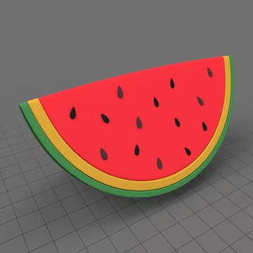 Stylized watermelon slice