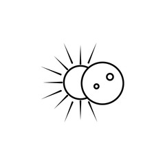 eclipse line icon. Signs and symbols can be used for web, logo, mobile app, UI, UX