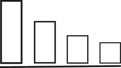 Simple bar chart line icon. Stroke pictogram. Vector illustration isolated on a white background. Premium quality symbol. Vector sign for mobile app and web sites.
