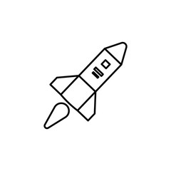 rocket line icon. Signs and symbols can be used for web, logo, mobile app, UI, UX