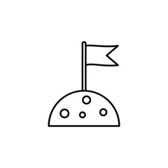 flag line icon. Signs and symbols can be used for web, logo, mobile app, UI, UX