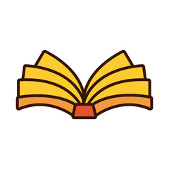 book school open line and fill style icon