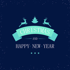 Christmas emblem vector icon 