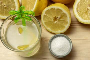 lemons in a table in a cook