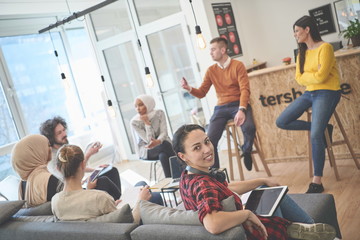 team meeting and brainstorming