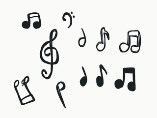 music notes vector