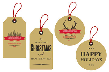 Christmas tags vector icon 