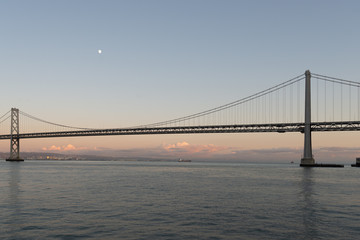 Fototapeta na wymiar East Bay Bridge, San Francisco and Oakland