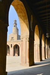 Fototapeta na wymiar The Mosque of Ibn Tulun is the oldest Mosque in Cairo and as well in Africa - Cairo, Egypt
