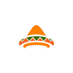Mexican or Mexico hat logo design template
