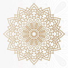 decorative floral mandala with white background