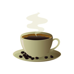 Coffe time vector icon 