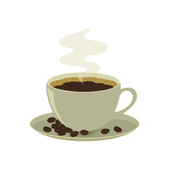 Coffe time vector icon 