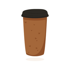 Cup of coffe vector icon 