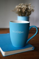 Cup of tea in home office