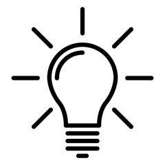 Luminous lights of lamp icon