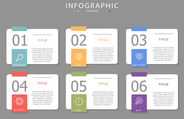 Composed box business infographic template and little cover