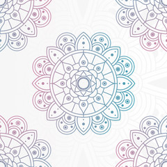 decorative floral mandala with white background