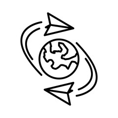 Mail world icon