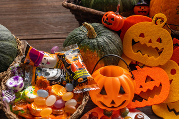 ハロウィンのお菓子とかぼちゃ