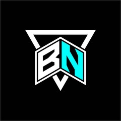 The letter B N monogram is perfect for game initials, greeting cards, logos, posters and more