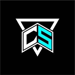 The letter C S monogram is perfect for game initials, greeting cards, logos, posters and more