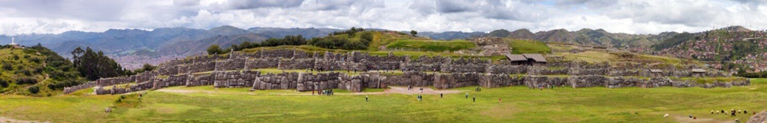 Sacsayhuaman, Inca ruins in Cusco or Cuzco town, Peru