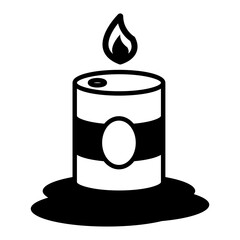 Flammable barrel icon