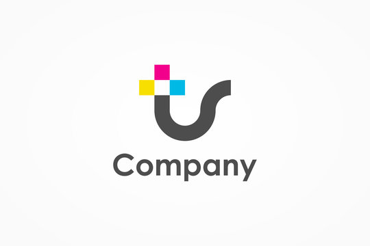 Initial Letter T and S Linked Logo. Colorful Geometric Shape Origami Style isolated on White Background. Usable for Business and Branding Logos. Flat Vector Logo Design Template Element
