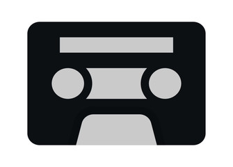 Obraz premium audio cassette icon black vector illustration 
