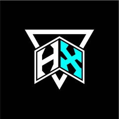 The letter H X monogram is perfect for game initials, greeting cards, logos, posters and more