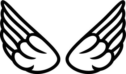 Vector illustration of the wings