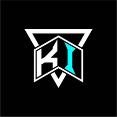 The letter K I monogram is perfect for game initials, greeting cards, logos, posters and more