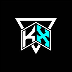 The letter K X monogram is perfect for game initials, greeting cards, logos, posters and more