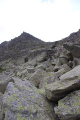 Czerwony szlak na Rysy od strony Słowackiej odcinek od Chaty pod Rysami