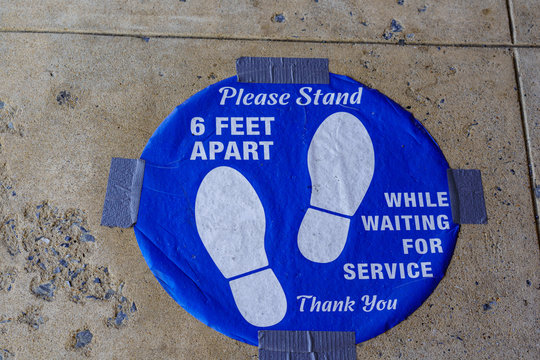 Stand 6 Feet Apart Sign