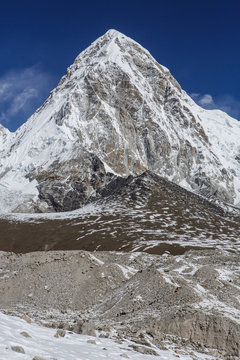 A Himalayan peak along the trail to Everest Base Camp in Nepal.