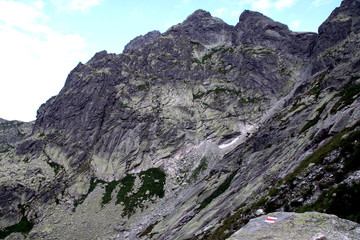 Czerwony szlak na Rysy od strony Słowackiej odcinek od Chaty pod Rysami