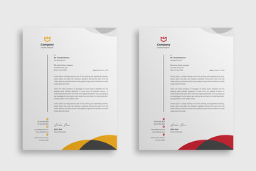 Abstract Corporate Business Style Letterhead Design Vector Template For Your Project. Simple And Clean Print Ready Design, Elegant Flat Design Vector Illustration.
