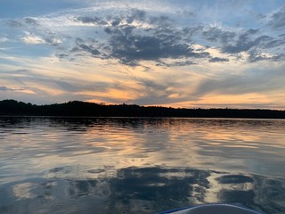 sunset over the lake