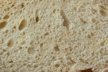White wheat cornbread texture.