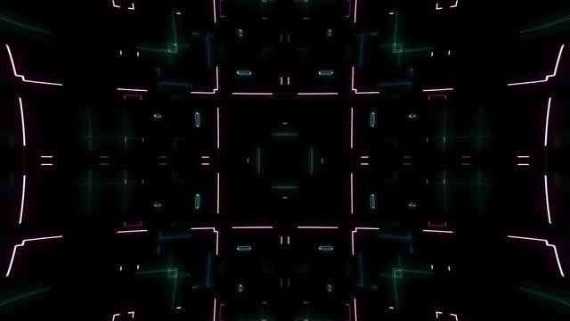 Cyberpunk digital space rendition, kaleidoscopix matrix