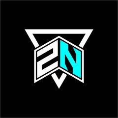 The letter Z N monogram is perfect for game initials, greeting cards, logos, posters and more