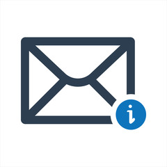 Email information icon. Email detail icon