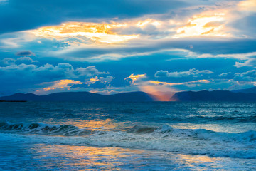 Ladies Beach in Kusadasi Town of Turkey at winter time